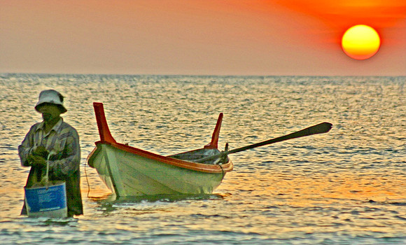 Thai island sunset.