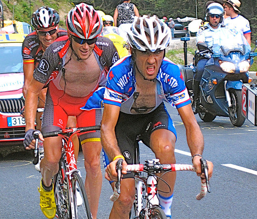 Chris Horner smiling through the pain