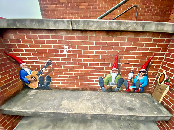 Gnomes near town square by Jason Jones.