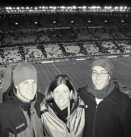 Pete, Aaron and me at the France vs. Australia rugby match.