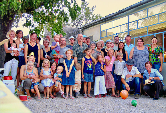 This is how you birthday party gather & celebrate Bastille Day in Provence.