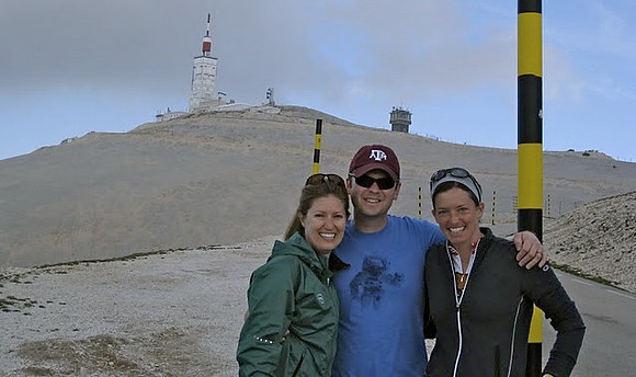 Ventoux summit with Em and Trav.