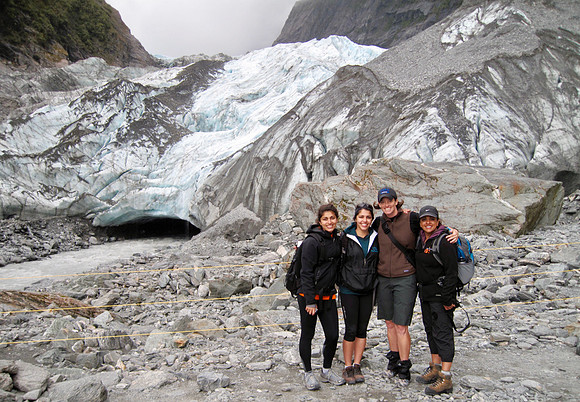 Heli-hiking in New Zealand on the glaciers of the South Island.