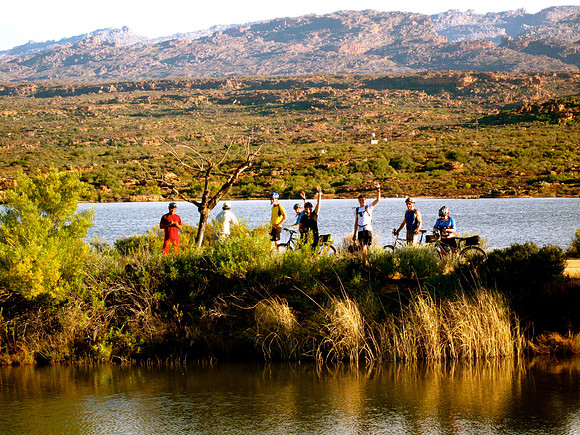 Our group enjoying their sundowners.