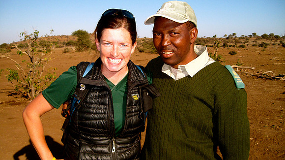 Botswana & local guide Fish.