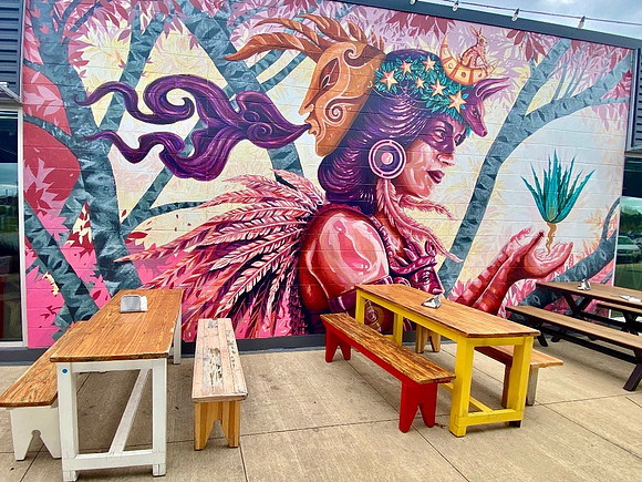 Yeyo's mural at 8th Street Market.