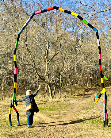 Oz Art entrance gate to the mountain bike trails.