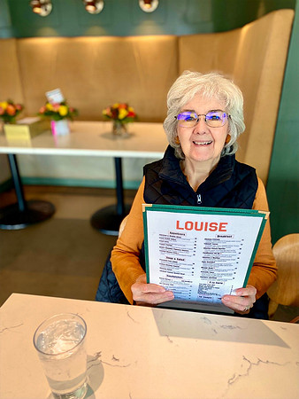 Brunch at Louise at Thaden Fieldhouse, to welcome Mom to Arkansas.