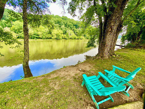 High Five Coffee on the French Broad River in Asheville, NC.